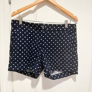 J Crew Navy Polka Dot Shorts - 8